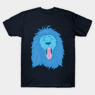 Blue Lion yawning T-Shirt